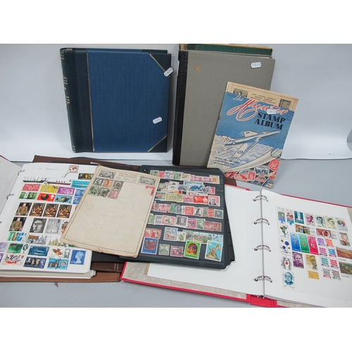 1004 - Stamps; A World stamp collection, early to modern, housed in five albums and four stockbooks.