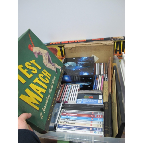 1046 - C.Ds, DVDs, Prints, Books:- One Box,Tank Command by Ideal and Toy Match Games