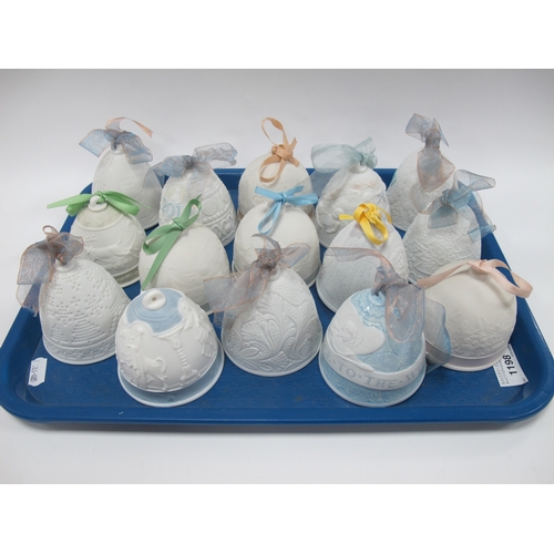 1198 - Lladro a collection of ceramic year bells years varying from 1988-2017. (15)