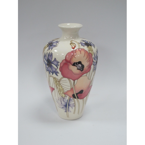 1252 - A Moorcroft Pottery 'Trial' Vase, decorated in the 'Paix' design by Emma Bossons, shape72/9, dated 2... 