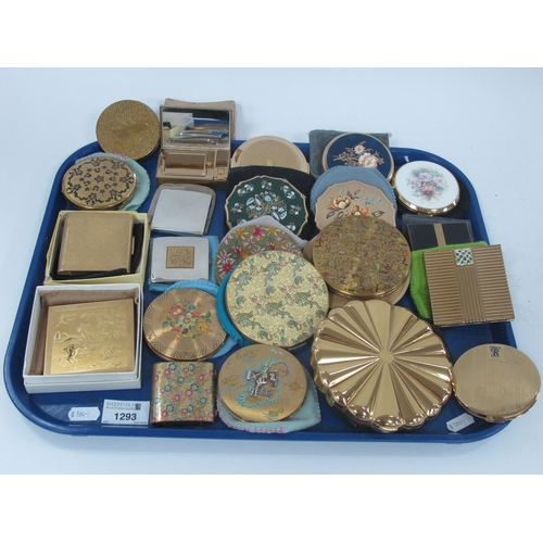 1293 - Compacts - Vogue, Volupre, Yardley, Zenetti, Swatton etc:- One tray.