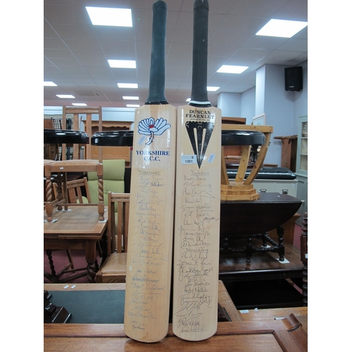 1361 - Cricket - Yorkshire Autographs, including Moxon, Metcalfe, Sharp and Warwickshire including Lloyd, M... 