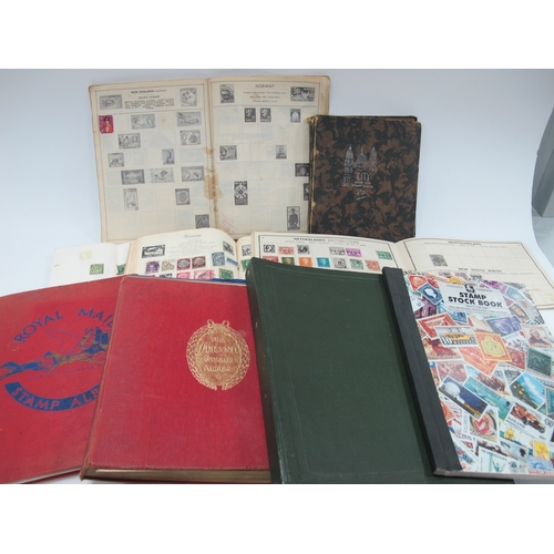 1379 - Eight Stamp Albums, Stamp Stock Album, well filled with world stamps and many G.B stamps etc.