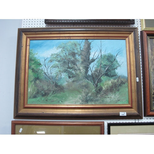 1491 - G. Nelson, Woodland Landscape, oil on board, signed and dated '84, 39.5 x 60cm.