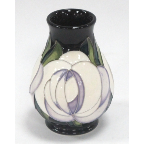 1273 - A Moorcroft Pottery Vase, decorated in the 'White Rose' design by Emma Bossons, shape 7/3, signed an... 