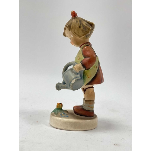 1233 - Hummel Figurines - Boy With Lambs, Chimney Sweep, Bird Figure, Plaque:- One Tray