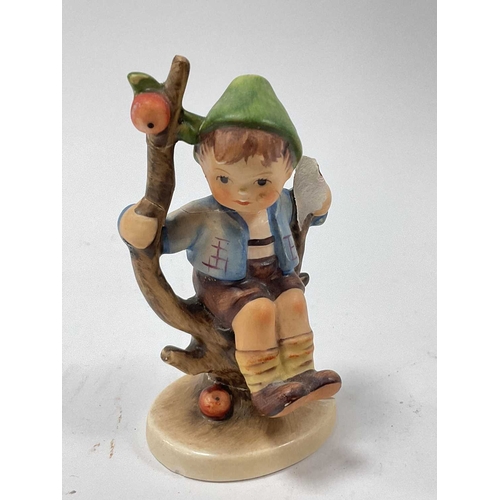 1233 - Hummel Figurines - Boy With Lambs, Chimney Sweep, Bird Figure, Plaque:- One Tray