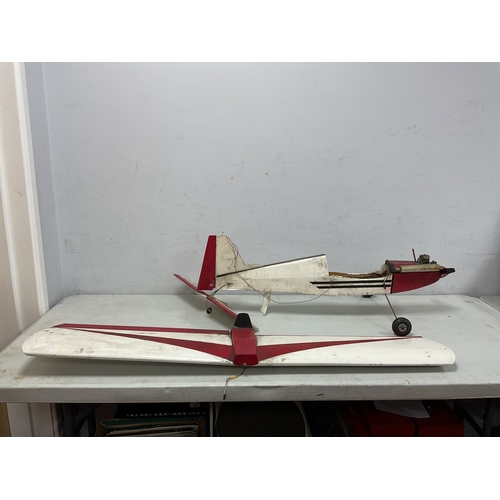 311 - Three Scratch/Kit Built Radio Controlled Model Aircraft to include White/Black Aircraft, Wingspan 15... 