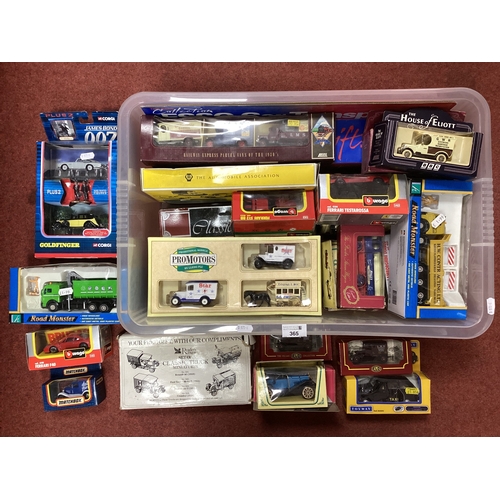 365 - Approximately Forty Diecast and Plastic Model Vehicles by Lledo, Corgi, Burago and other including C... 