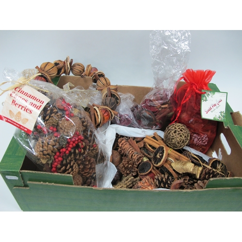 1013 - Pot Pourri, pine cones etc :- One Box