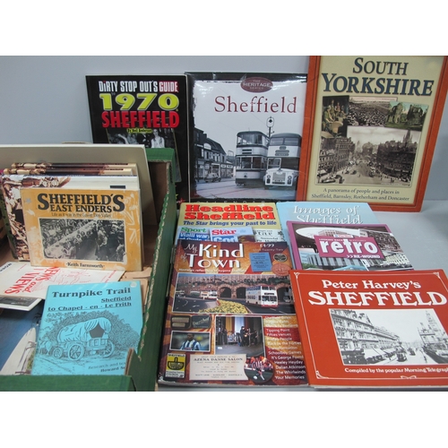 1028 - Books Relating to Sheffield - Old Photo of Sheffield by Geoffrey Howse, Peter Harvey's Sheffield, Ti... 