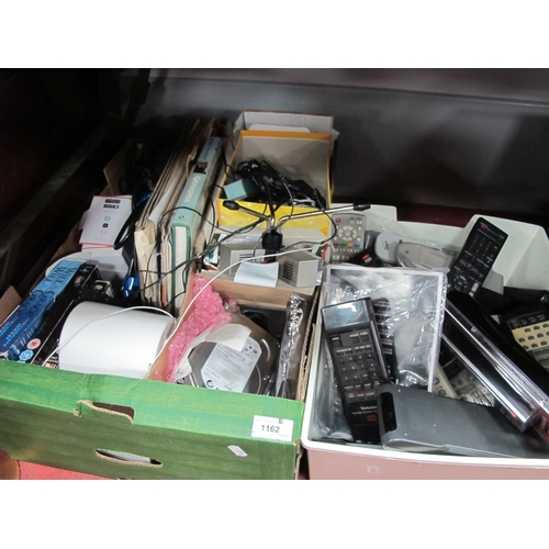 1162 - Philips Stereo Micro speaker, Twilklene Brush Desktop HDD, Remote Controls, Sheet Music, etc all unt... 