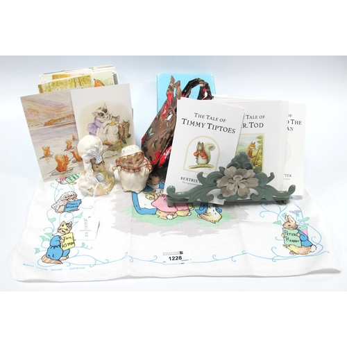 1228 - Beatrix Potter Royal Albert Lady Mouse, Mrs Tiggy Winkle, quantity of The World of Peter Rabbit post... 