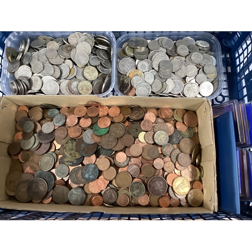 402 - A Large Collection Of GB And World Coinage, including commemorative Crowns, Pennies, Euros, mixed ci... 