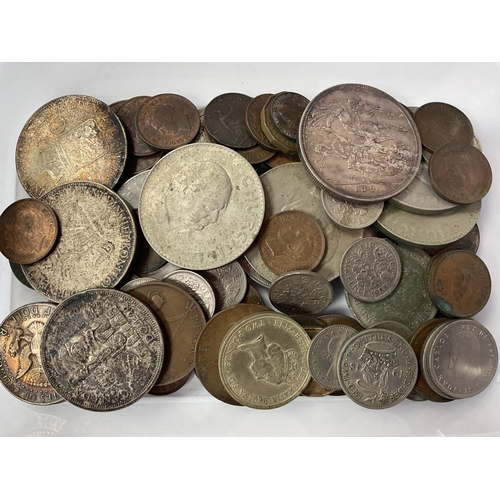 476 - Collection Of GB And World Coinage, including a Victoria 1891 silver Crown, two silver Dutch two and... 