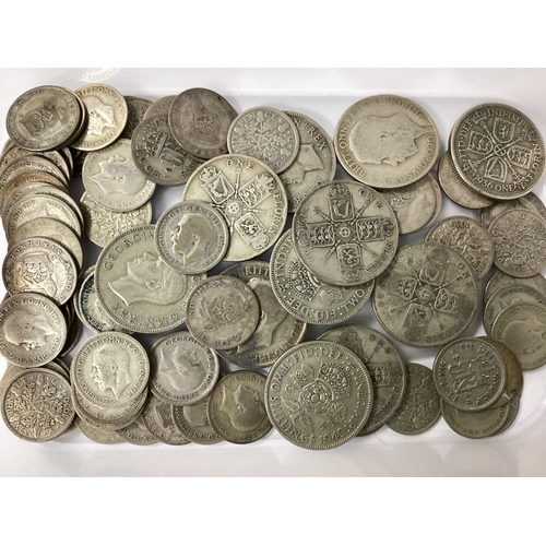 505 - Collection Of GB Pre 1947 Silver Florins And Sixpences, total weight 300g.