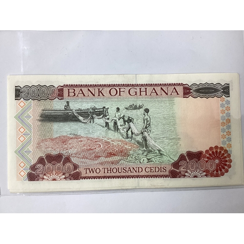 530 - Six Uncirculated Consecutive Run Ghana Two Thousand Cedis Banknotes (Large), UI9855785 - UI9855790.