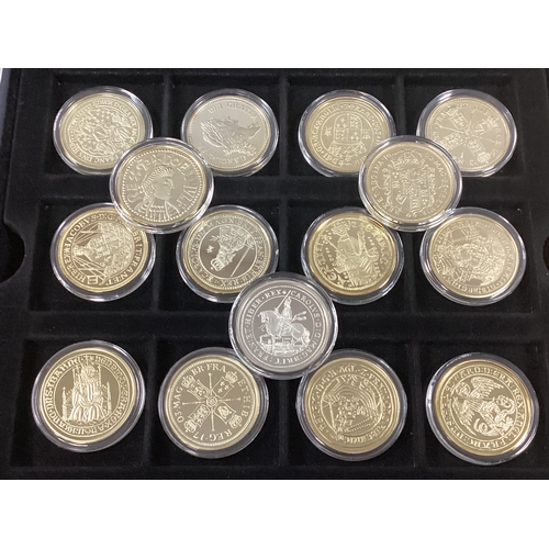 576 - Westminster Historic Coins Of Great Britain Sterling Silver Museum Collection, fifteen coins in tota... 