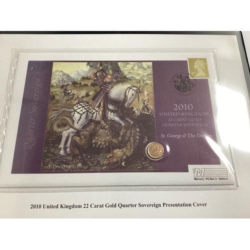 577 - 2010 Gold Quarter Sovereign Presentation Cover.