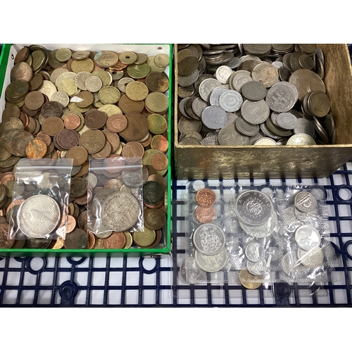 420 - Collection Of GB And World Coins, including a 1922 silver USA 'Liberty' Dollar, 1958 Canada silver D... 