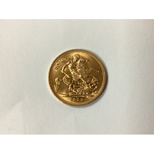 623 - 1968 QEII Gold Sovereign.