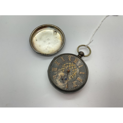 219 - A Hallmarked Silver Openface Pocket Watch, the decorative dial with roman numerals, seconds subsidia... 