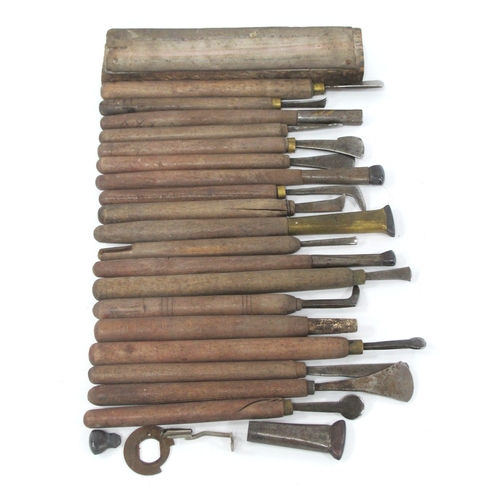 1369 - Silver Burnishing Tools, approximately nineteen:- One Tray.