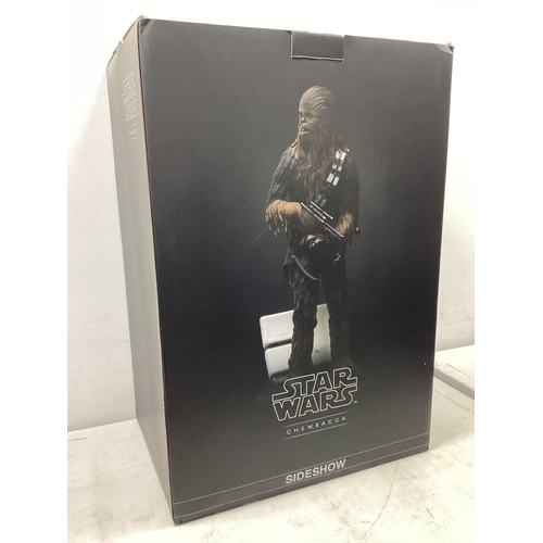 321 - A Sideshow Star Wars Premium Format Chewbacca Collectors Figure, Number 0483 of 1500, Figure is dama... 