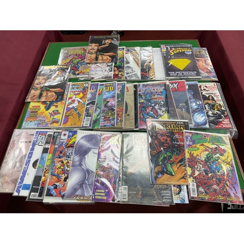 394 - Approximately Forty Modern Comics by DC, Marvel, Dark Horse, Image and other. Mostly bearing signatu... 