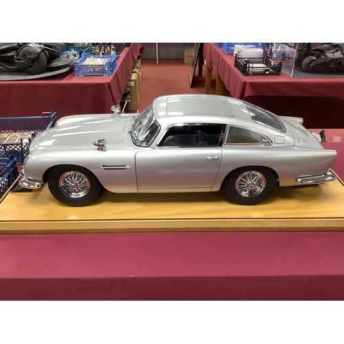 504 - A 1:8th Scale Diecast Model James Bond 007 Aston Martin DB5. Approximately 55cm Length. Q Branch fea... 