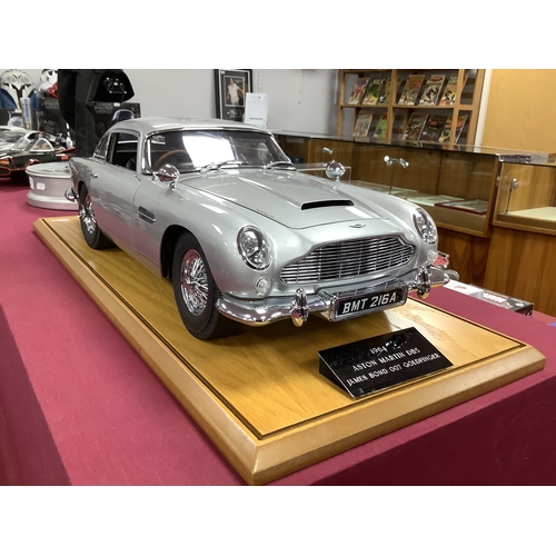 504 - A 1:8th Scale Diecast Model James Bond 007 Aston Martin DB5. Approximately 55cm Length. Q Branch fea... 