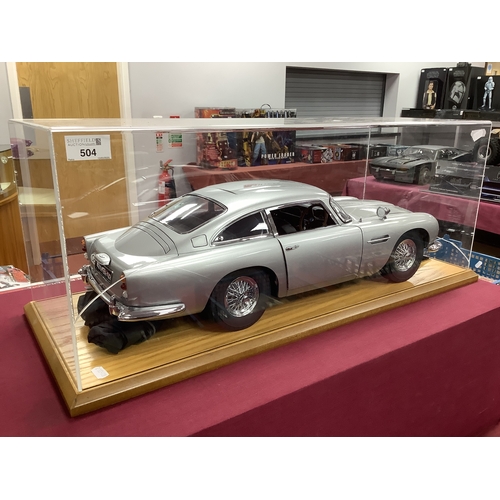 504 - A 1:8th Scale Diecast Model James Bond 007 Aston Martin DB5. Approximately 55cm Length. Q Branch fea... 