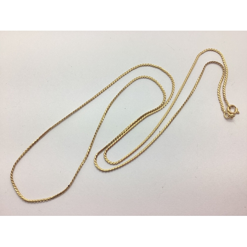 165 - An 18ct Gold Smooth Link Chain, of uniform design, 79cm long (12grams).