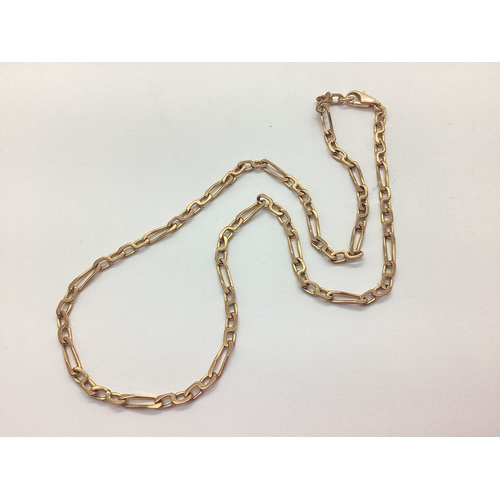 176 - A 9ct Gold Fancy Link Chain, (12.5grams).