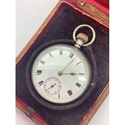 330 - A Hallmarked SIlver Cased Openface Pocketwatch, A.L.D, Birmingham 1911, the unsigned white dial with... 