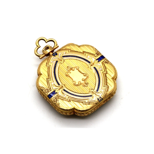 337 - Tavannes Watch Co; A Highly Decorative Cased Openface Pocketwatch, the signed dial with black Arabic... 