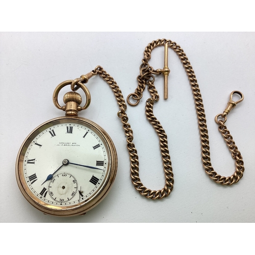 345 - Dewhirst Bros Hull & Bridlington; A Gold Plated Cased Openface Pocket Watch, the (feint) signed whit... 