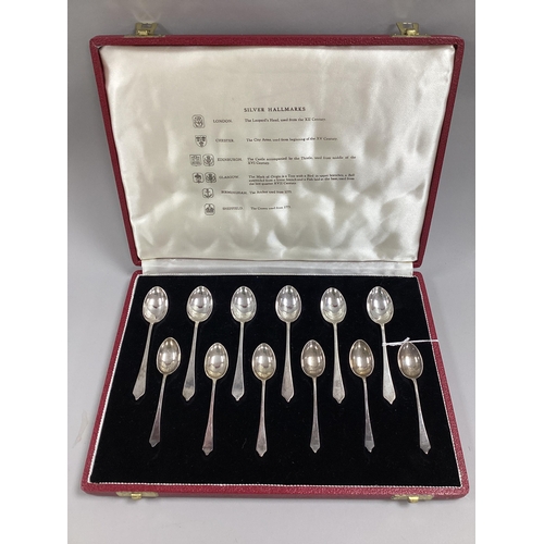 42 - Travis, Wilson & Co; UK Assay Office Collection Set of Tea and Coffee Spoons, each spoon baring feat... 