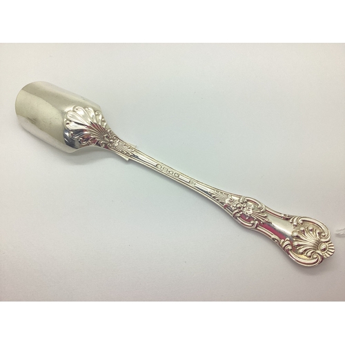 62 - A Victorian Hallmarked Silver King's Pattern Cheese Scoop Spoon, T.S, London 1875, approximately 21c... 