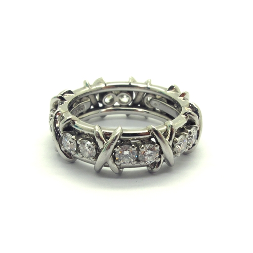 288 - Tiffany & Co; Jean Schlumberger 'Sixteen Stone' Platinum (950) Eternity Ring, the round cut diamonds... 