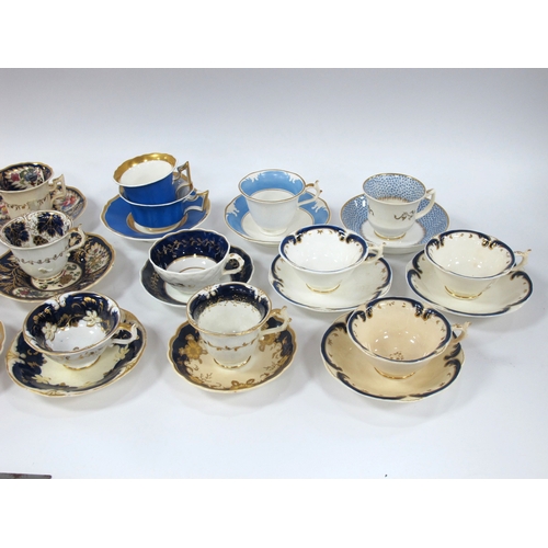1030 - A Collection of Rockingham Porcelain Tea and Coffee Wares, each with floral scrolls or foliate decor... 