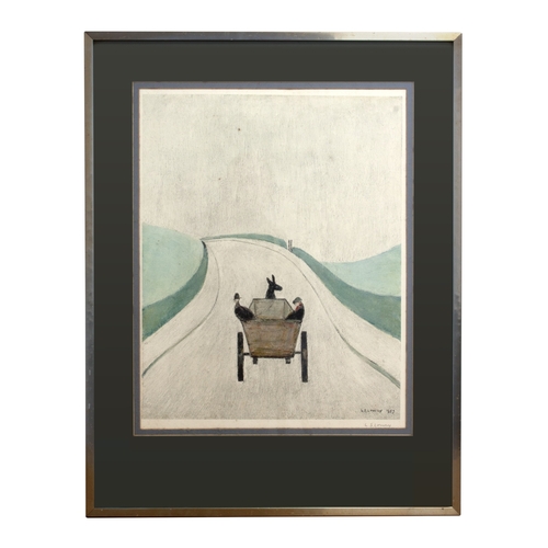 1151 - AFTER LAURENCE STEPHEN LOWRY (1887-1976) *ARR 
'The Cart', print, signed in pencil to the margin, bl... 