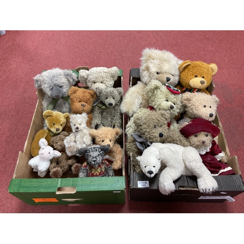 363 - Approximately Fourteen Soft / Teddy Bears / Soft Animals, by Various Makers (Mainly Russ Berrie). To... 