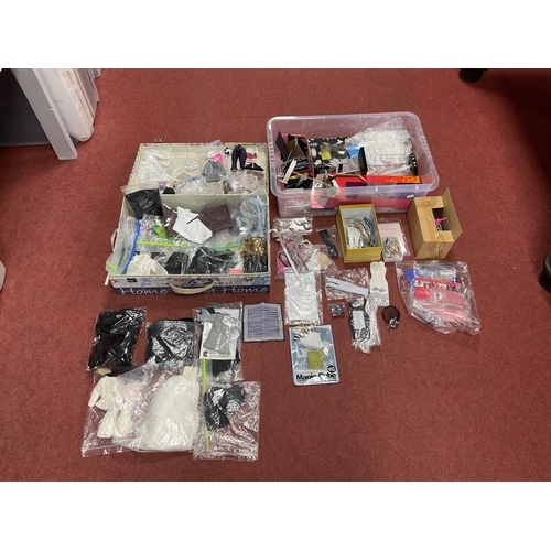 379 - A Quantity Of Modern Fashion Dolls Clothing / Accessories. Together With A Box Of Dolls Stands, Cert... 