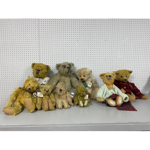 381 - Nine Norbeary / Ragamuffin Soft Bears (Six Ragamuffins). To Include 
