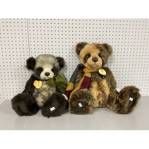 395 - Two Charlie Bears With Name Labels. Comprising of 