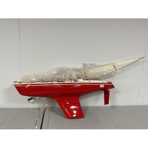 409 - A Kyosho (Japan) Battery Operated Plastic and Wood Construction Radio Control Model Sailing Yacht 'F... 