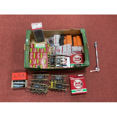 418 - A quantity of LGB G scale accessories, many in original packaging.