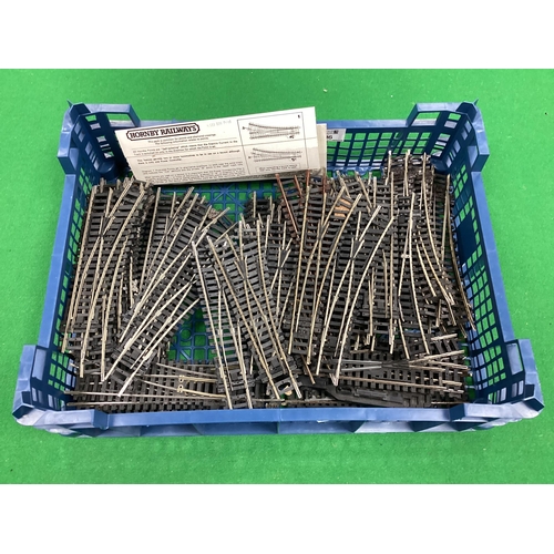 606 - Approximately sixty short radius 00 gauge points by Peco, Hornby and others, playworn.