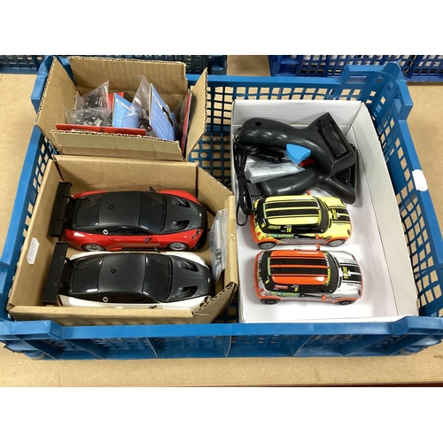 613 - Four Scalextric 1:32 Scale Slot Cars comprising of Minis (2) & Bentley Continental GT3 (2). Missing ... 